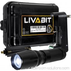 LIVABIT Tactical T1K Super Bright Rechargeable LED Flashlight Kit 1000 Lumens
